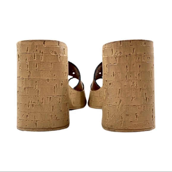 Vintage LEI 90s Y2K Chunky Heel Platform Slides 7 - Picture 7 of 16